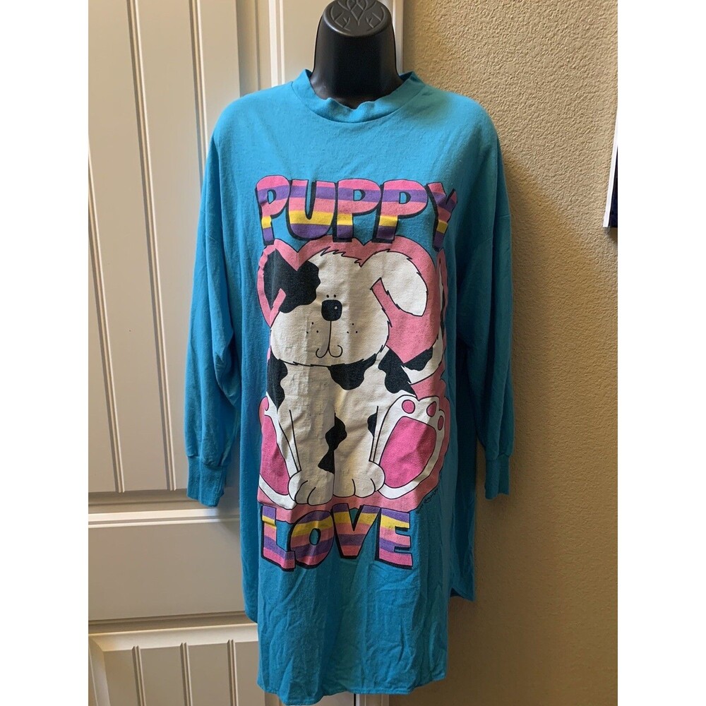 Vintage 80's Puppy Love Nightgown-Jennifer Dale One size